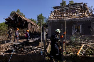 Aftermath of the Russian attack in Zaporizhzhia